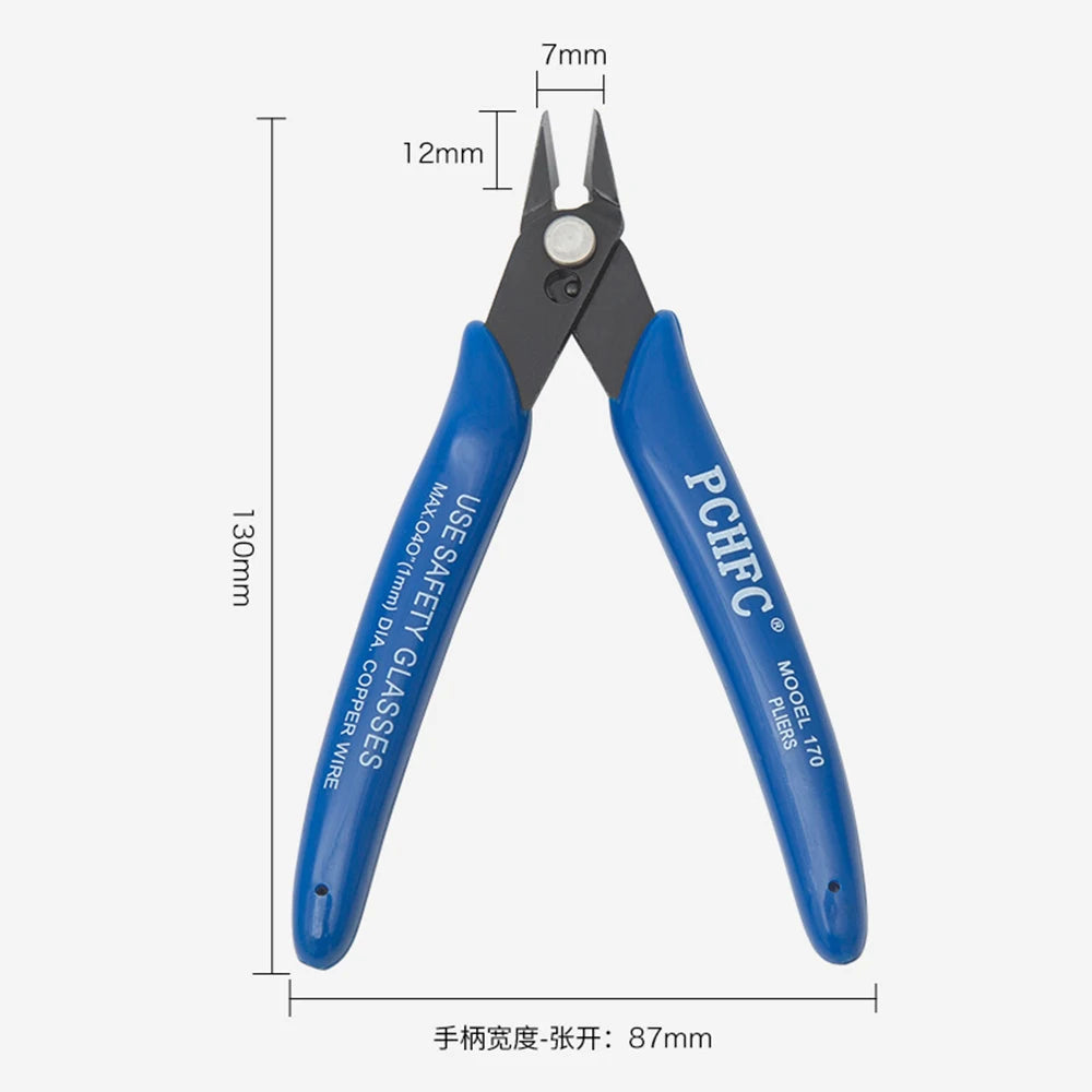 Sharp Diagonal Plier Cutter – Flush Cut Wire & Zip Tie Snips | Blue, Yellow, Black | Single, 2-Pc & 3-Pc Sets