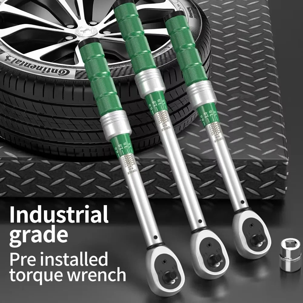 Click-Type Torque Wrench – 1/4", 3/8" & 1/2" Drive | Multiple Torque Ranges for Mechanics