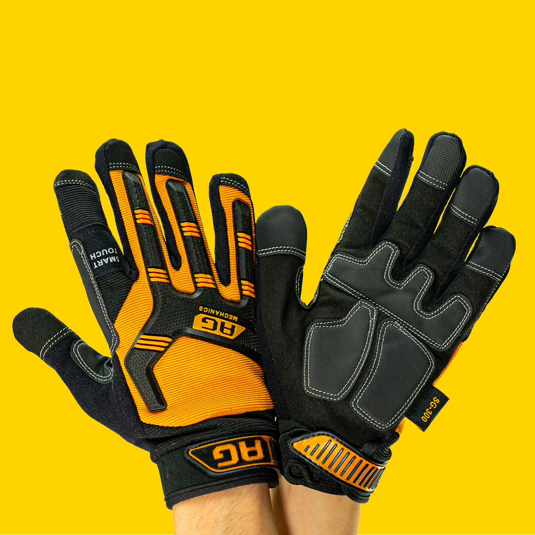 Impact Resistant Mechanics Gloves – Advanced Gloves SG-300 | Cowhide Leather Work Gloves