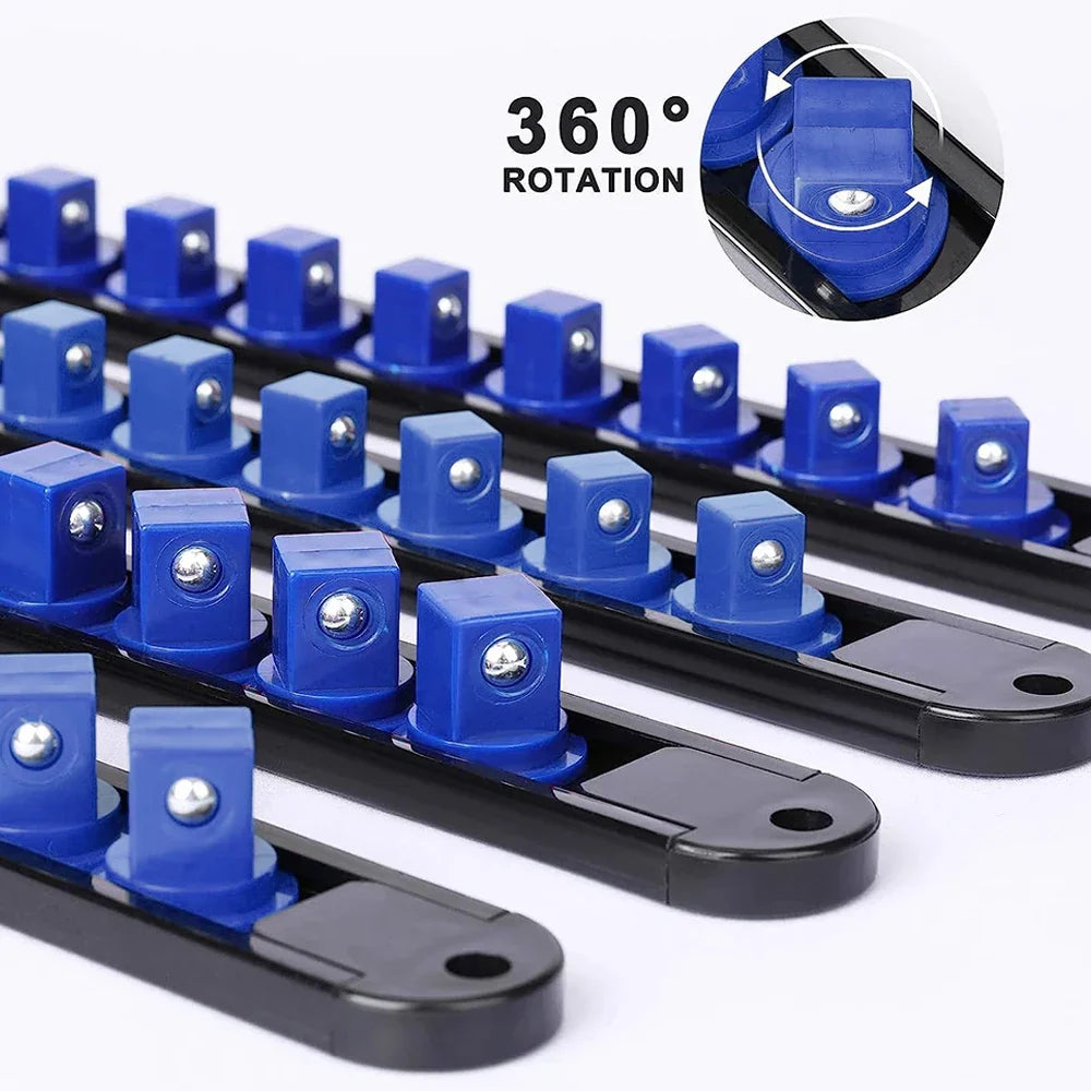 Socket Essentials Kit – Extension Bars, Adapters & Organizer Rail for Mechanics