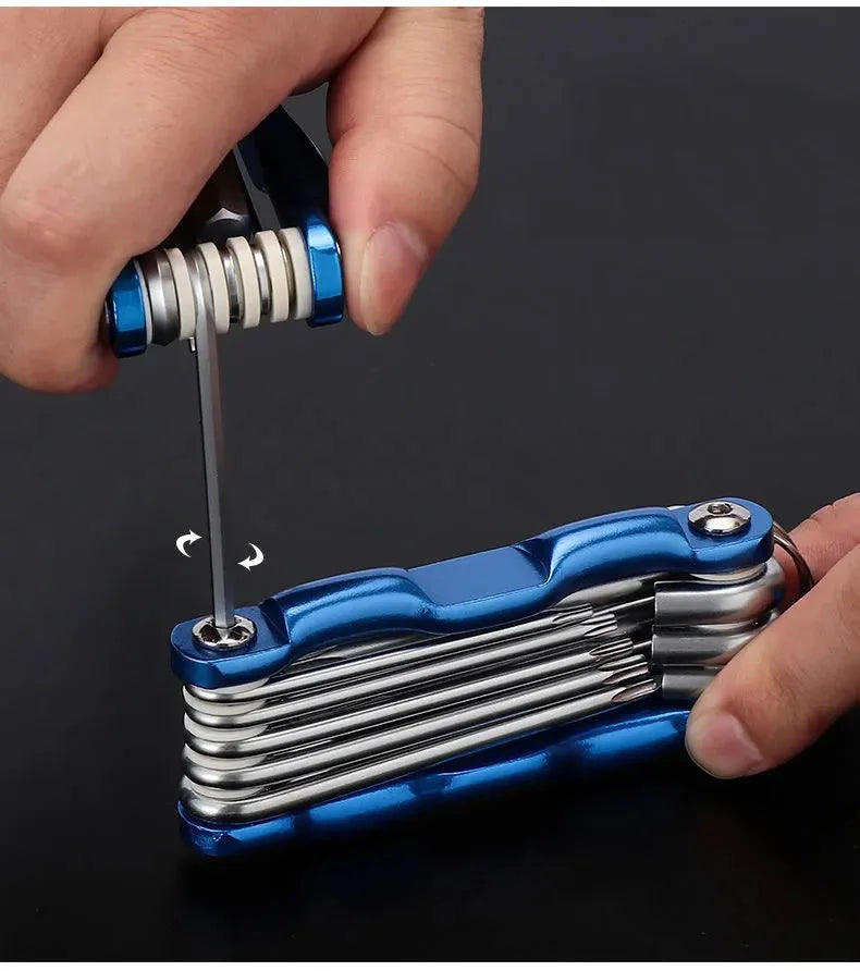 Folding Hex & Torx Wrench Set – Portable Pocket Allen Key Tool for Mechanics & Fleet Techs