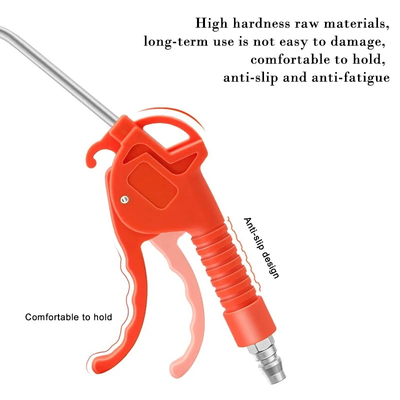 Heavy-Duty Air Blow Gun – High Flow Compressor Blower with Angled Nozzle | Short & Long Style
