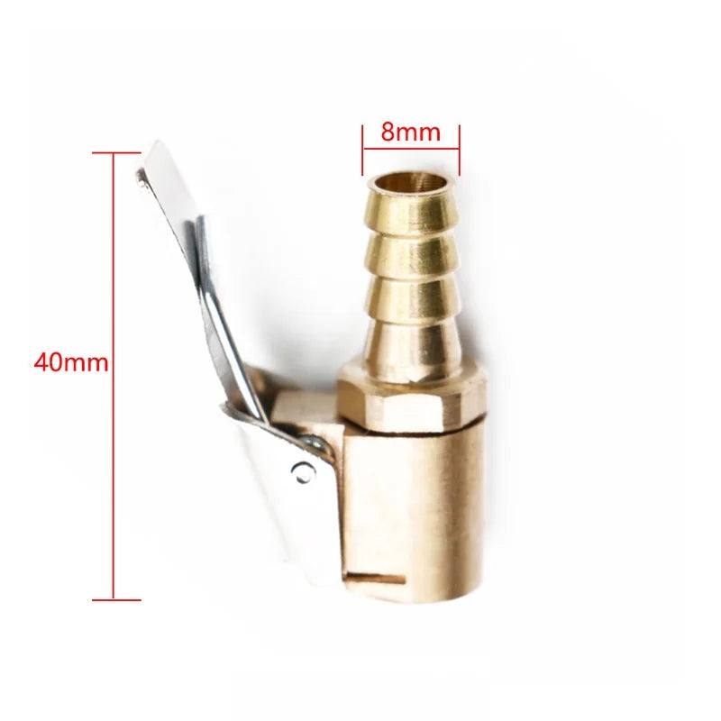 Clip-On Tire Air Chuck – Brass Valve Connector for Air Compressor