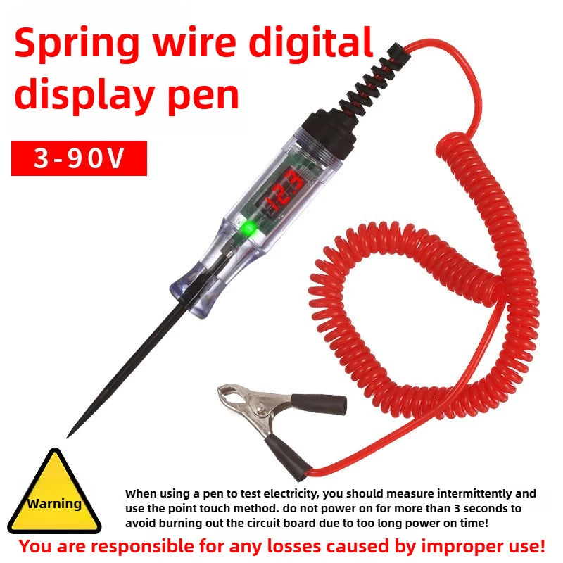 Automotive LED Test Pen – Voltage & Circuit Tester 12V–70V for Car & Truck Repair