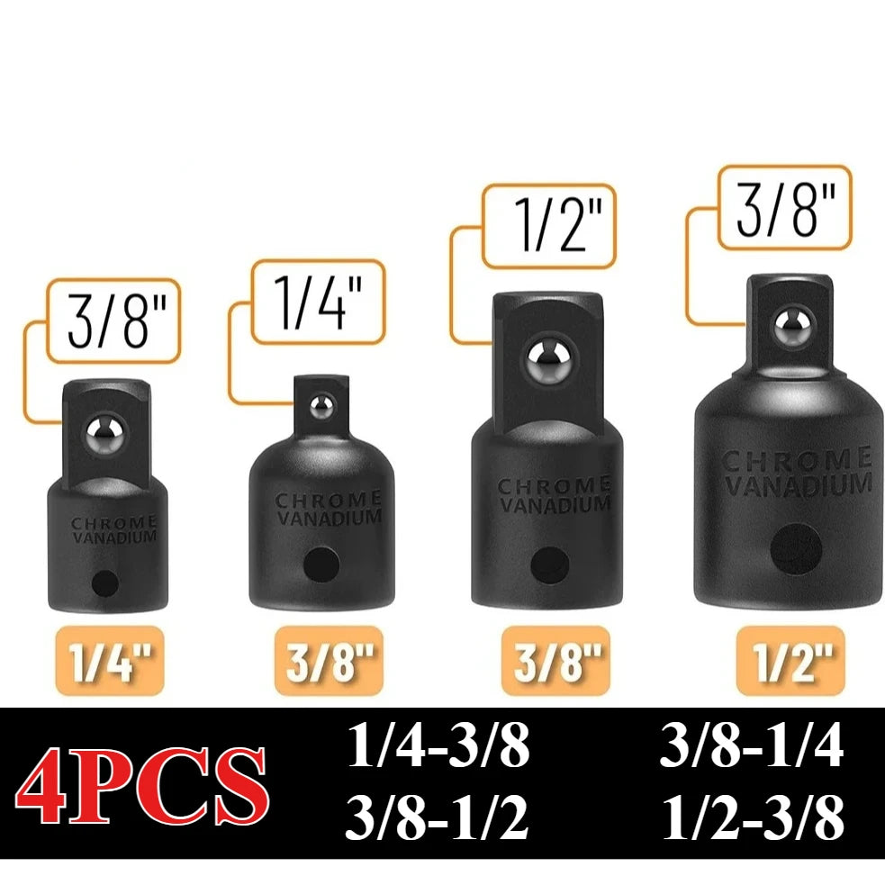Universal Socket Joint & Adapter Set – 90° & 360° Swivel U-Knuckle | 1/4", 3/8" & 1/2" Drive | Single & Multi-Piece Kits