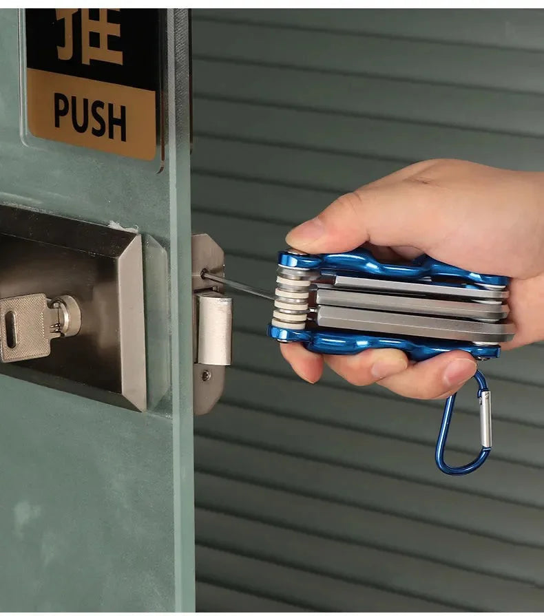 Folding Hex & Torx Wrench Set – Portable Pocket Allen Key Tool for Mechanics & Fleet Techs