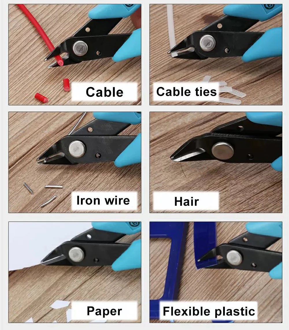 Sharp Diagonal Plier Cutter – Flush Cut Wire & Zip Tie Snips | Blue, Yellow, Black | Single, 2-Pc & 3-Pc Sets