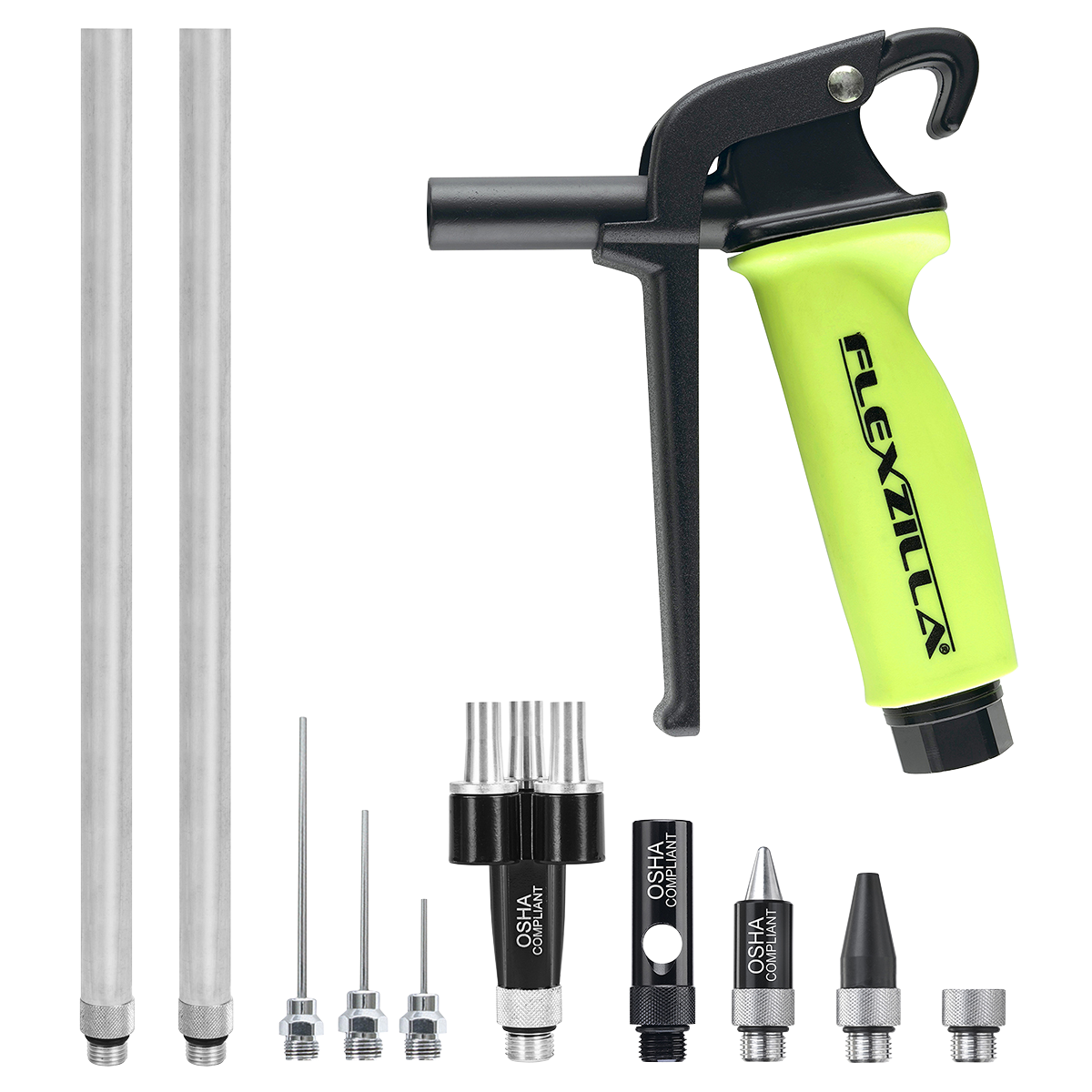 Flexzilla X1™ Blow Gun Kit, ZillaGreen, 10-Piece — AG1500FZKIT