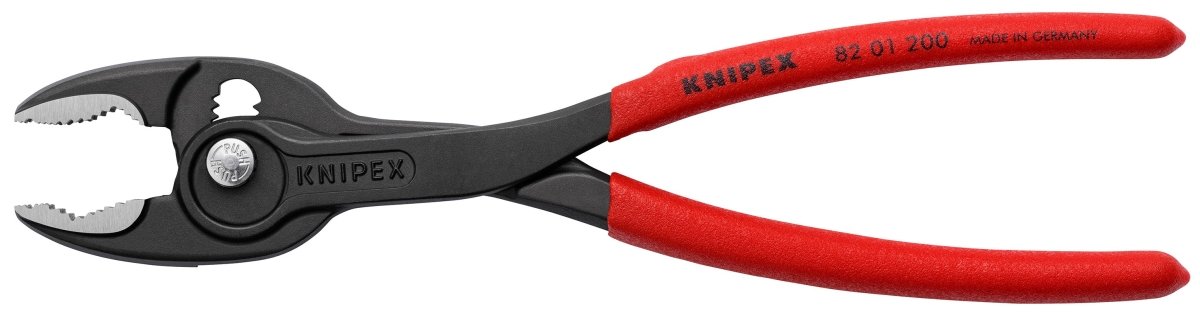 Knipex Alicates TwinGrip de Articulación Deslizante de 8 Pulgadas – Herramienta de Grado Profesional (82 01 200)
