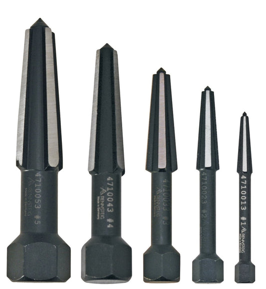 Knipex Juego de extractores de tornillos, tamaño 1-5, 5 piezas, 9R 471 904 3