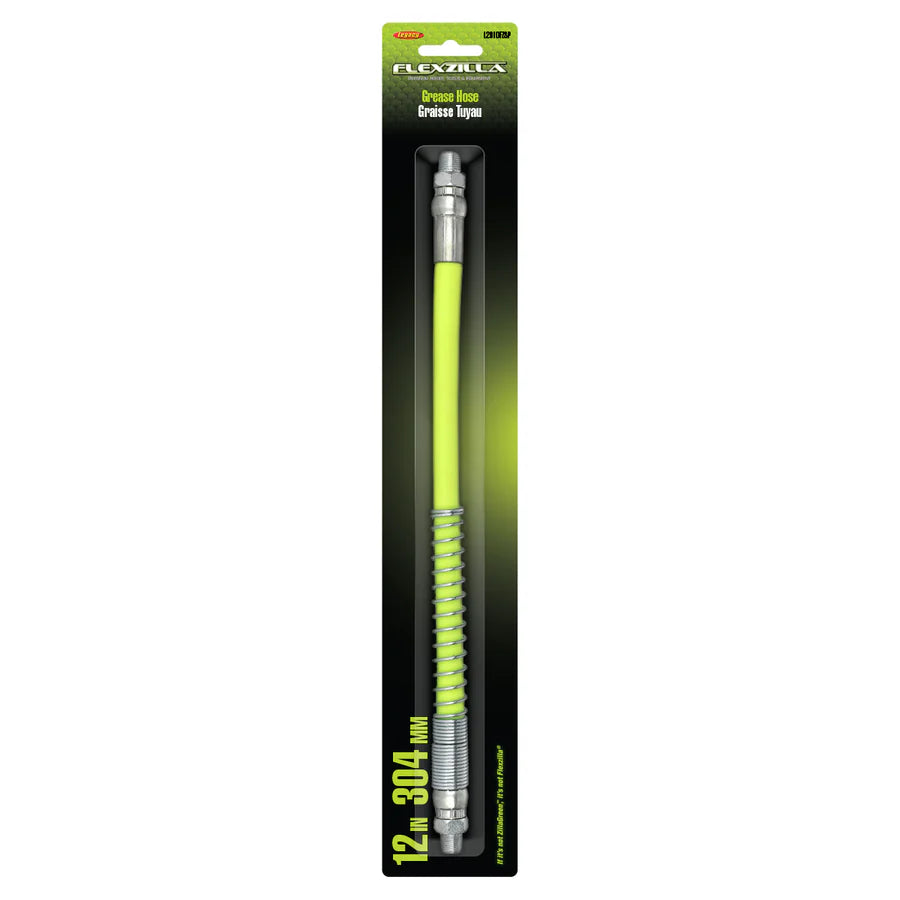Flexzilla Grease Hose with Spring Guard, 3/16" x 36", 1/8" MNPT Ends